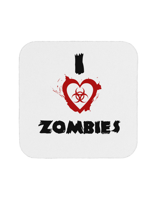 I Heart Zombies - Bio Hazard Heart Coaster-Coasters-TooLoud-White-Davson Sales