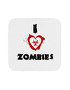 I Heart Zombies - Bio Hazard Heart Coaster-Coasters-TooLoud-White-Davson Sales