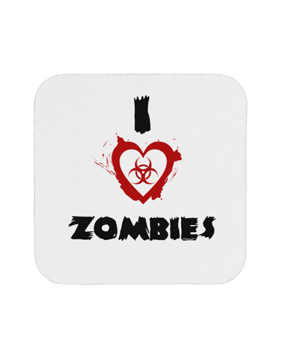 I Heart Zombies - Bio Hazard Heart Coaster-Coasters-TooLoud-White-Davson Sales