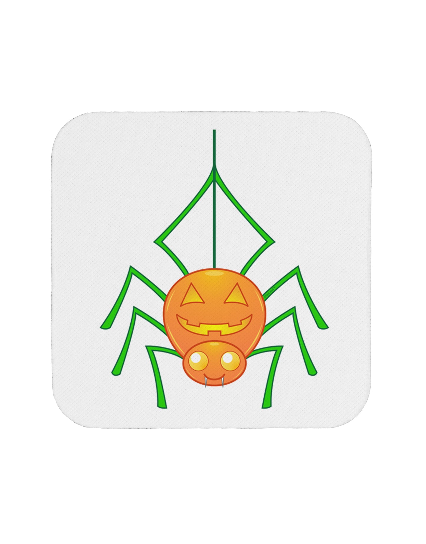 Cute Pumpkin Spider - Halloween Coaster-Coasters-TooLoud-White-Davson Sales