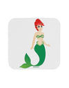 Mermaid Design - Green Coaster-Coasters-TooLoud-White-Davson Sales