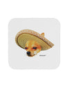 Chihuahua Dog with Sombrero - Patchwork Design Coaster by TooLoud-Coasters-TooLoud-White-Davson Sales