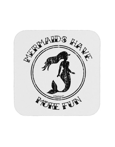 Mermaids Have More Fun - Distressed Coaster-Coasters-TooLoud-White-Davson Sales