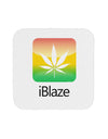 iBlaze Logo - Marijuana Leaf Coaster-Coasters-TooLoud-White-Davson Sales