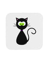 Black Cat Halloween Coaster-Coasters-TooLoud-White-Davson Sales