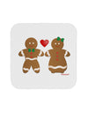 Gingerbread Man and Gingerbread Woman Couple Coaster by TooLoud-Coasters-TooLoud-White-Davson Sales