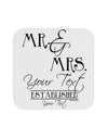 Personalized Mr and Mrs -Name- Established -Date- Design Coaster-Coasters-TooLoud-White-Davson Sales