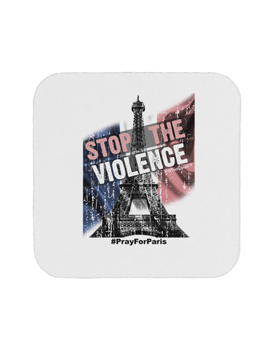 Distressed Paris Stop The Violence Coaster-Coasters-TooLoud-1-Davson Sales