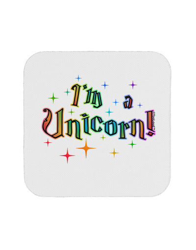 I'm a Unicorn Text Coaster-Coasters-TooLoud-White-Davson Sales