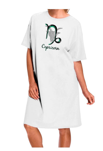 Capricorn Symbol Adult Wear Around Night Shirt and Dress-Night Shirt-TooLoud-White-One-Size-Fits-Most-Davson Sales