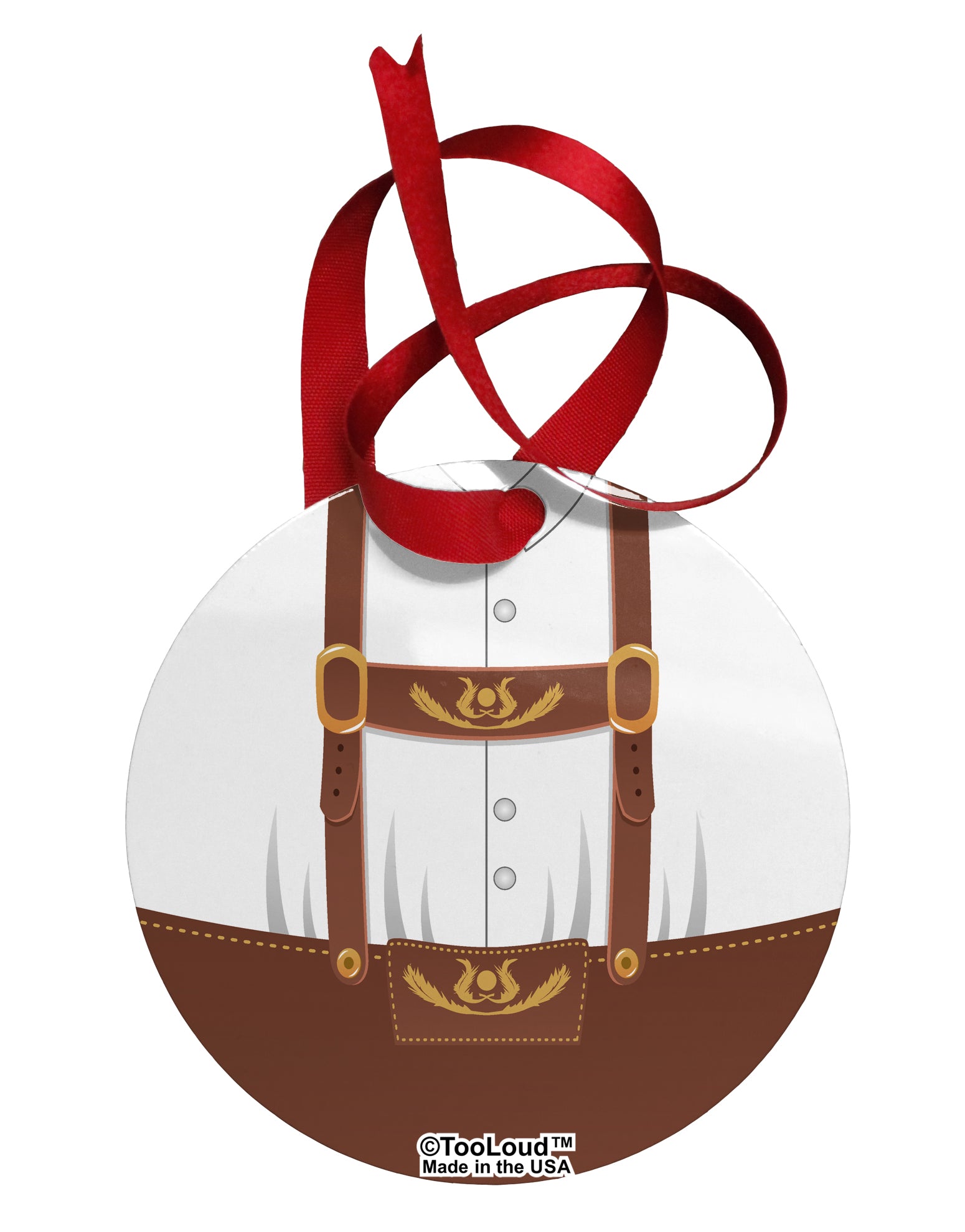 Lederhosen Costume Brown Collapsible Neoprene Bottle Insulator All Over Print by TooLoud-TooLoud-White-Davson Sales