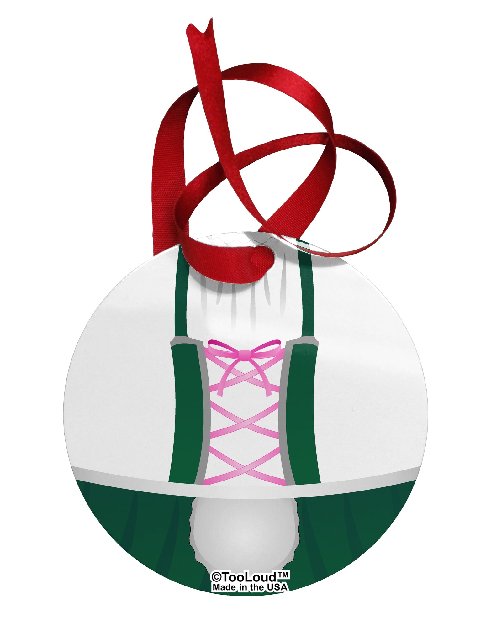 Dirndl Costume Green Collapsible Neoprene Bottle Insulator All Over Print by TooLoud-TooLoud-White-Davson Sales