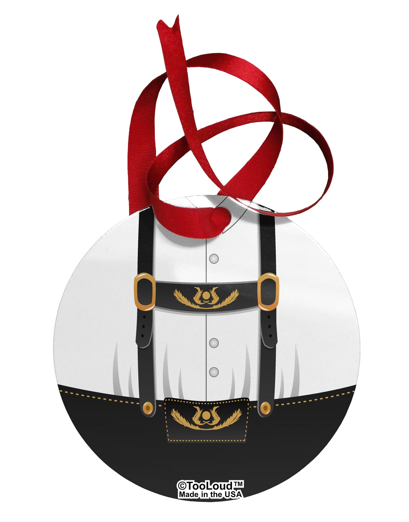 Lederhosen Costume Black Collapsible Neoprene Bottle Insulator All Over Print by TooLoud-TooLoud-White-Davson Sales