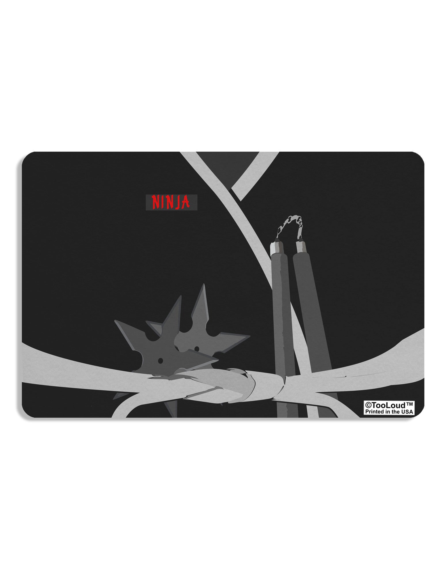 Ninja Black AOP Placemat All Over Print Set of 4 Placemats-Placemat-TooLoud-White-Davson Sales
