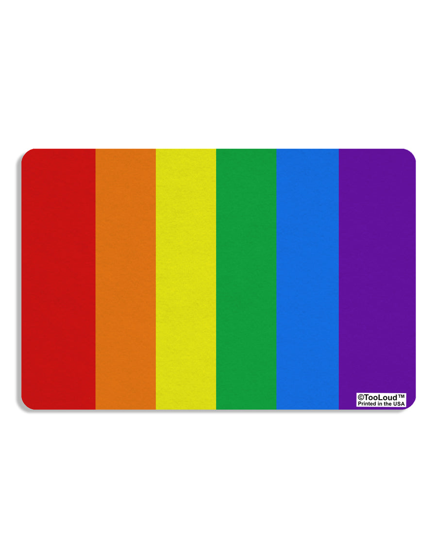 Rainbow Vertical Gay Pride Flag Placemat All Over Print by TooLoud Set of 4 Placemats-Placemat-TooLoud-White-Davson Sales