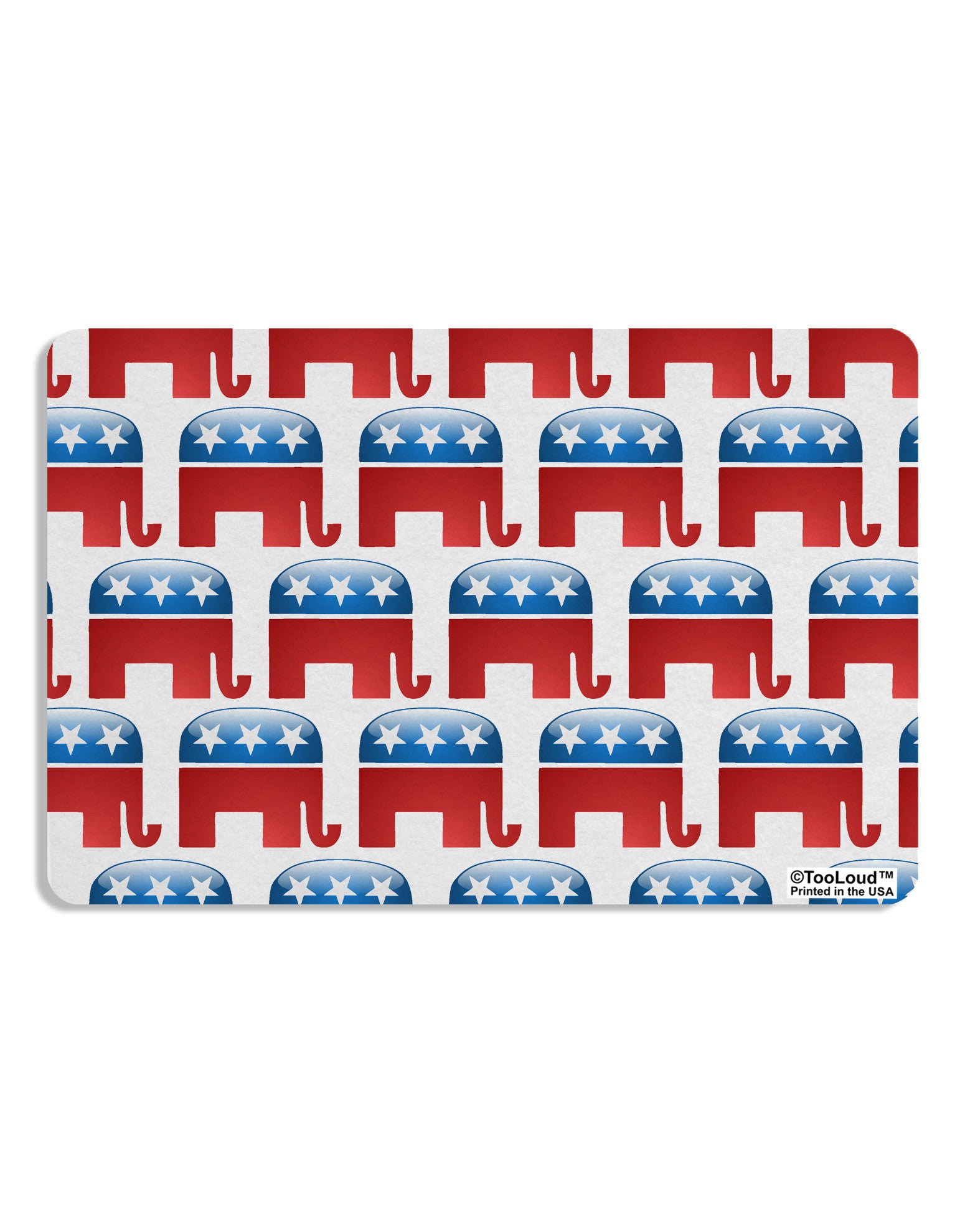 Republican Symbol All Over Placemat All Over Print Set of 4 Placemats-Placemat-TooLoud-White-Davson Sales