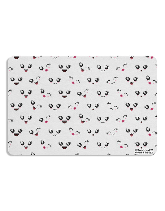 Kyu-T Faces AOP Placemat All Over Print by TooLoud Set of 4 Placemats-Placemat-TooLoud-White-Davson Sales