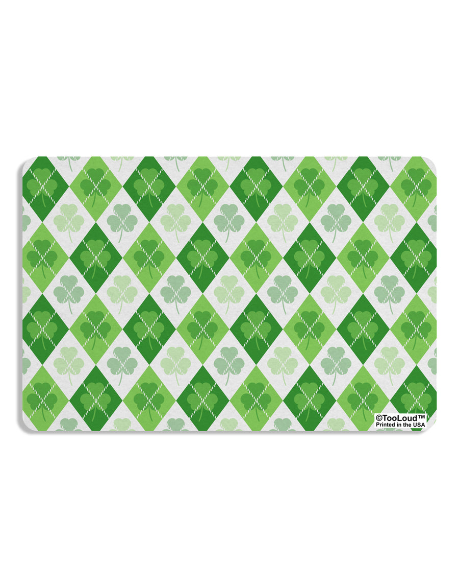 St Patrick's Day Green Shamrock Argyle Placemat All Over Print Set of 4 Placemats-Placemat-TooLoud-White-Davson Sales