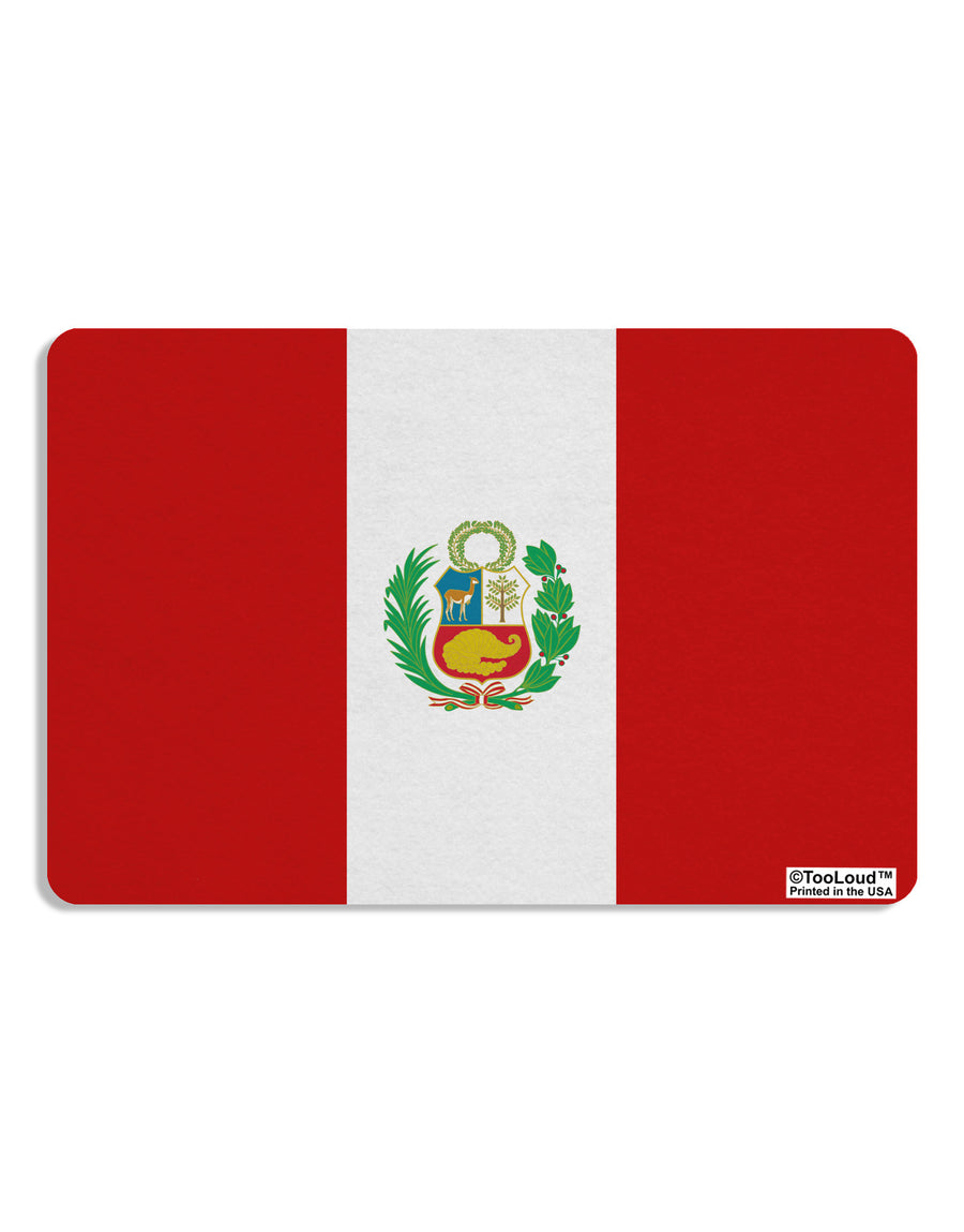 Peru Flag AOP Placemat All Over Print Set of 4 Placemats-Placemat-TooLoud-White-Davson Sales