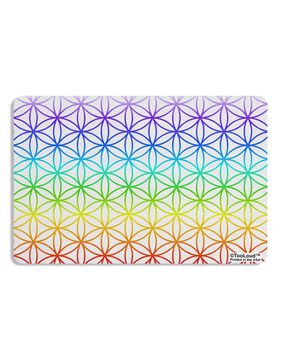 Chakra Flower of Life on White Placemat All Over Print Set of 4 Placemats-Placemat-TooLoud-White-Davson Sales