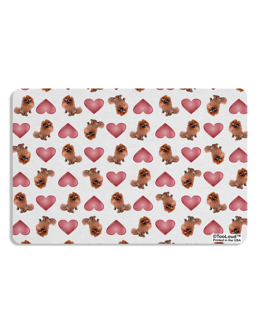 Pomeranian Hearts AOP Placemat All Over Print Set of 4 Placemats-Placemat-TooLoud-White-Davson Sales