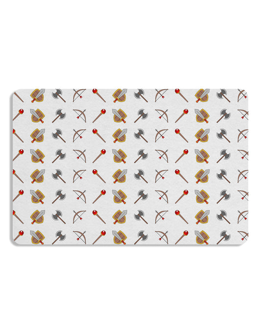 Fantasy Weapons Placemat by TooLoud Set of 4 Placemats-Placemat-TooLoud-White-Davson Sales