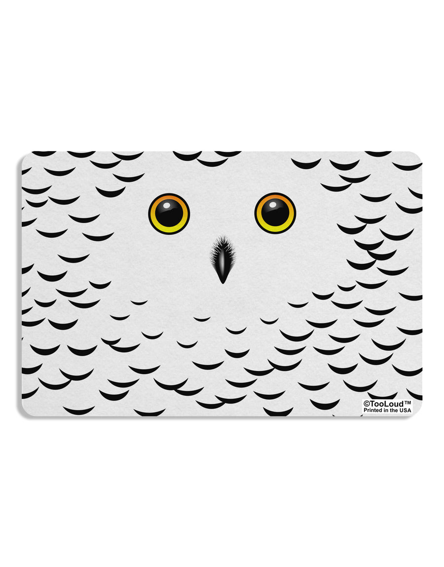 Snowy Owl Cute Animal Face Placemat All Over Print Set of 4 Placemats-Placemat-TooLoud-White-Davson Sales