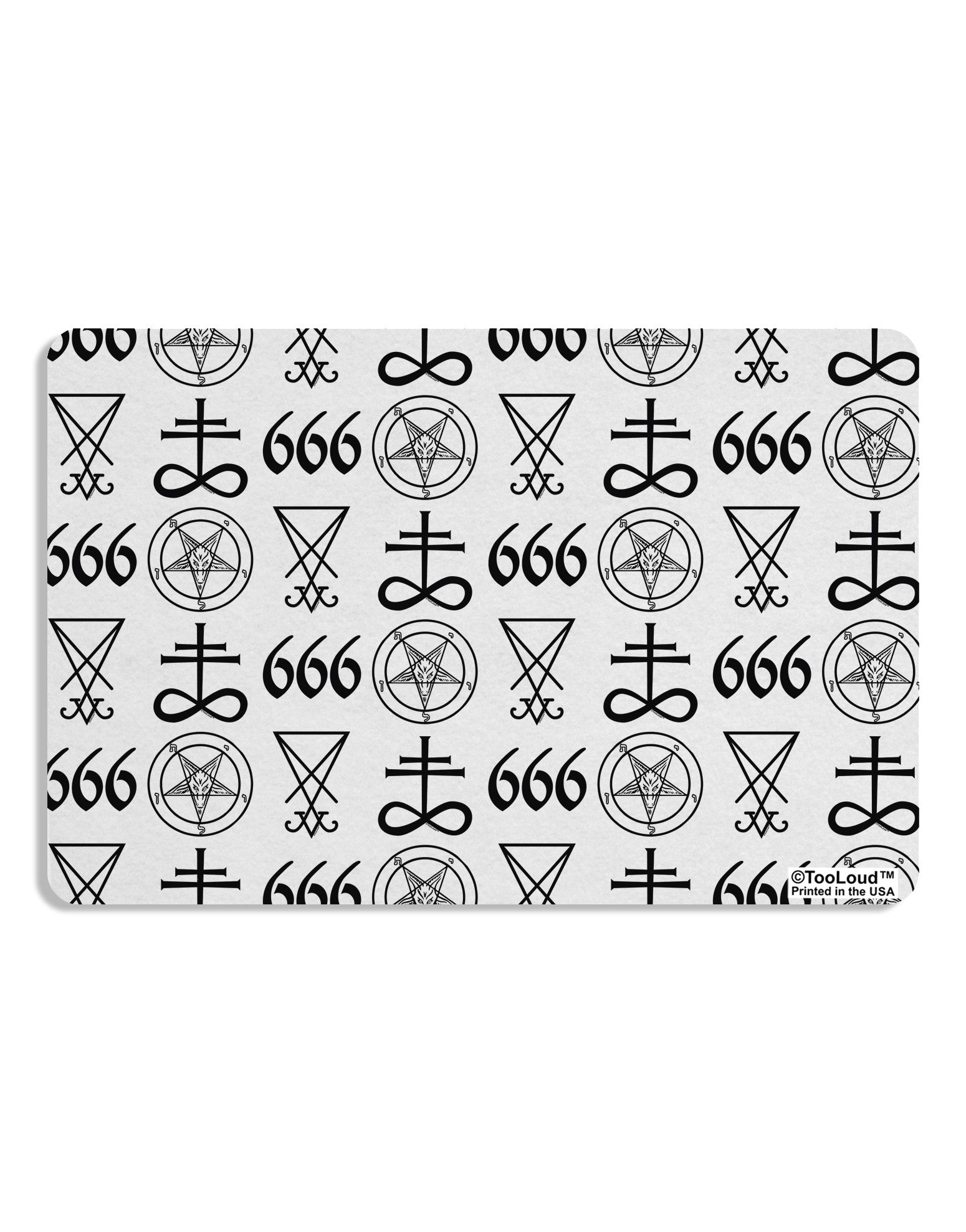 Satanic Symbols Placemat All Over Print Set of 4 Placemats-Placemat-TooLoud-White-Davson Sales
