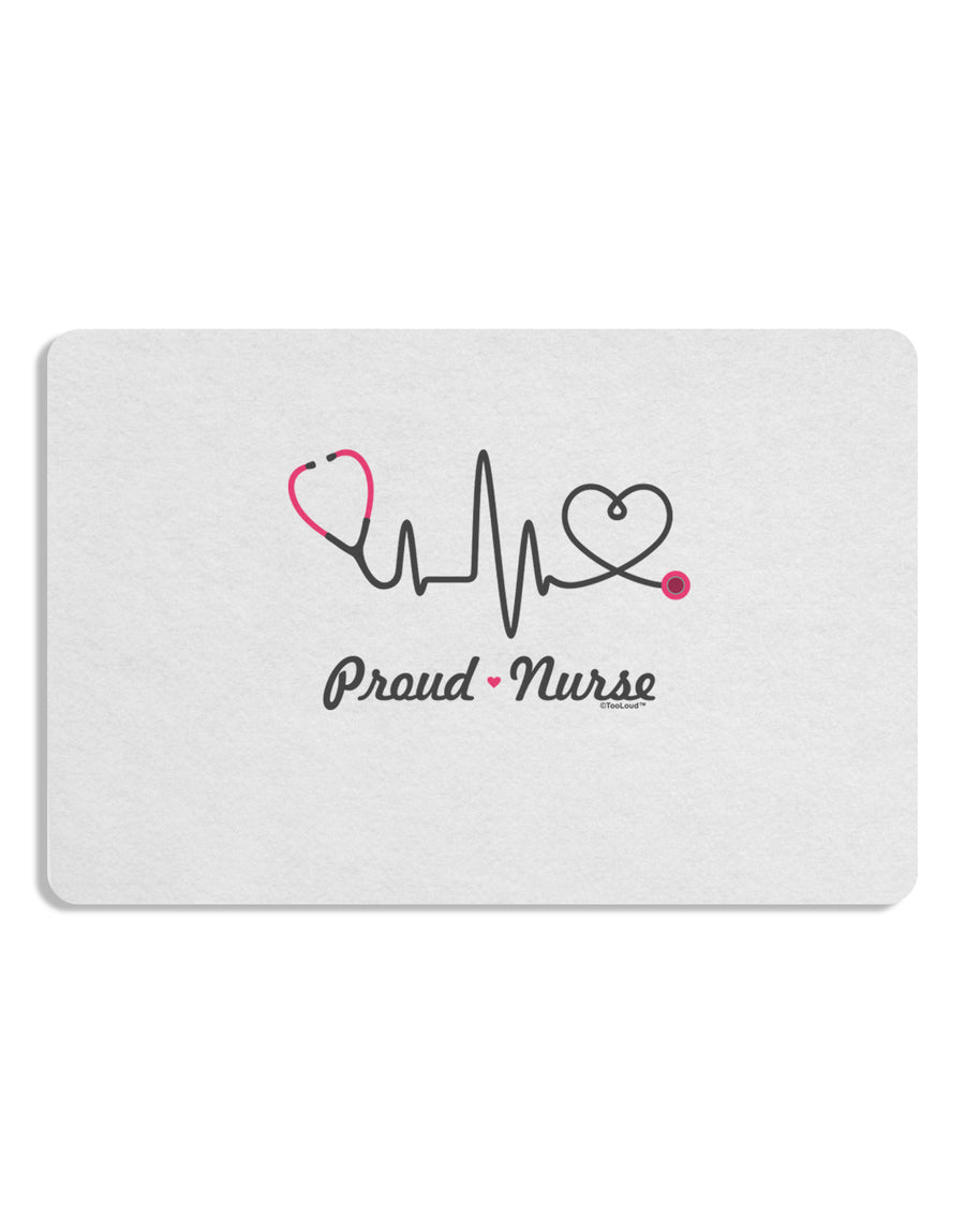 Stethoscope Heartbeat Text Placemat Set of 4 Placemats-Placemat-TooLoud-White-Davson Sales