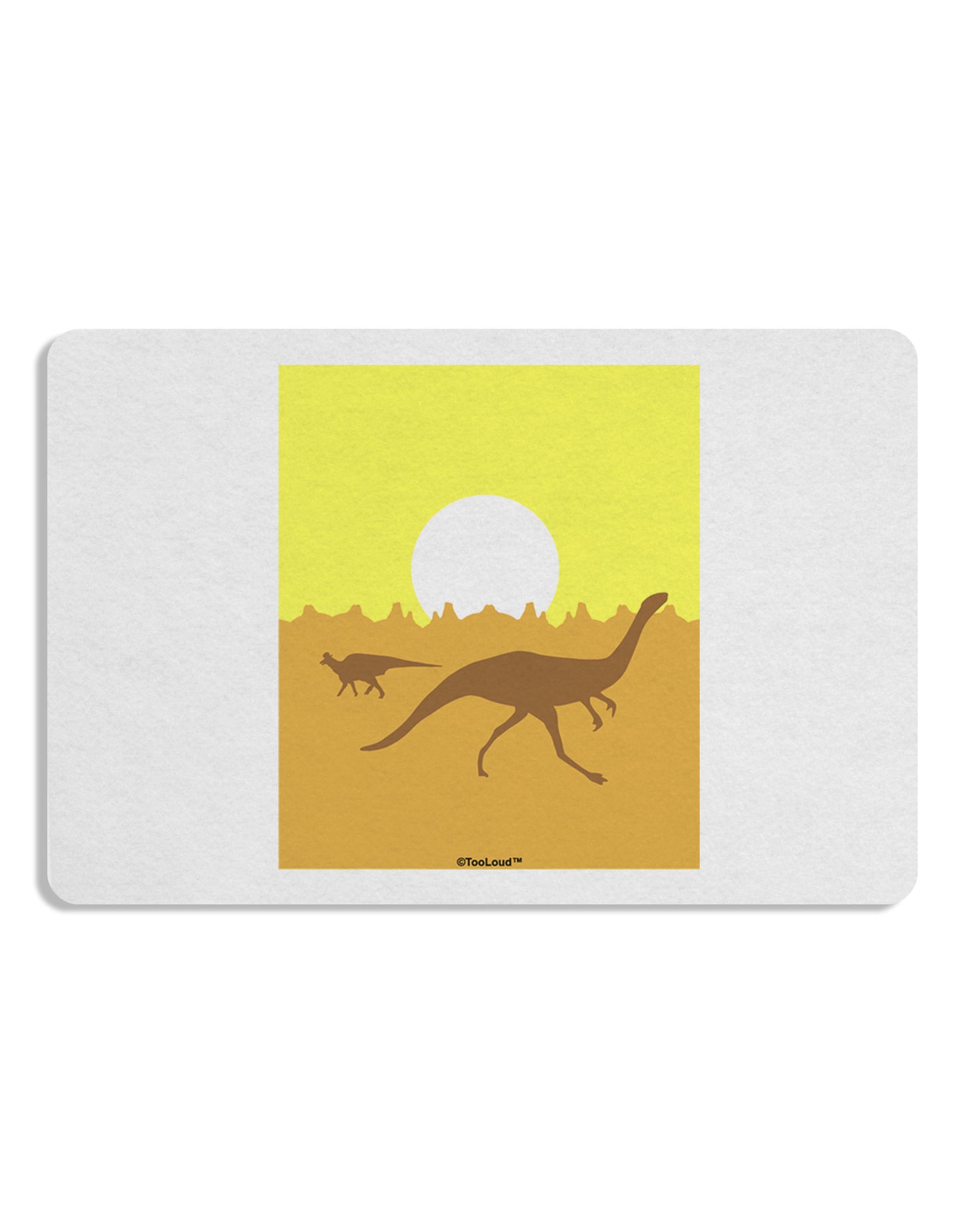 Jurassic Dinosaur Sunrise Placemat by TooLoud Set of 4 Placemats-Placemat-TooLoud-White-Davson Sales