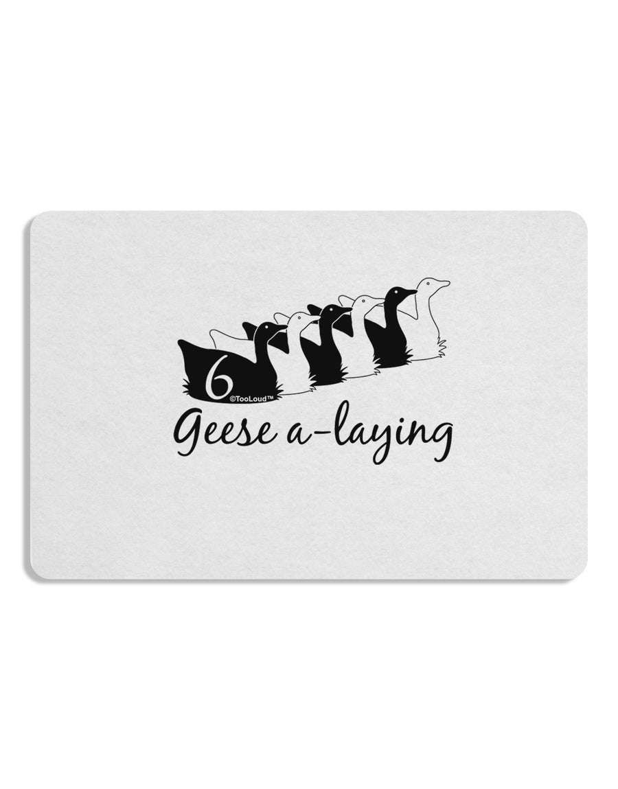 Six Geese A laying Text Placemat Set of 4 Placemats-Placemat-TooLoud-White-Davson Sales