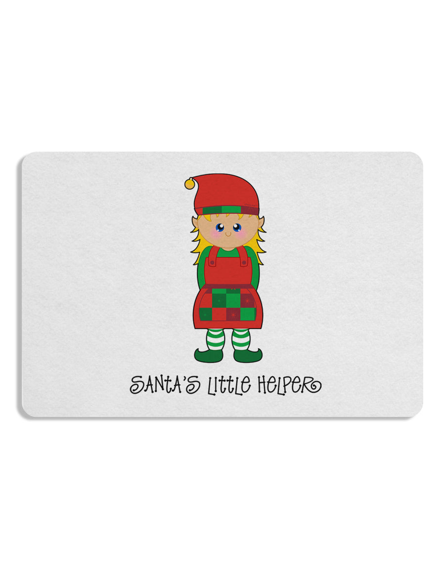 Santa's Little Helper Christmas Elf Girl 12 x 18 Placemat Set of 4 Placemats-Placemat-TooLoud-White-Davson Sales