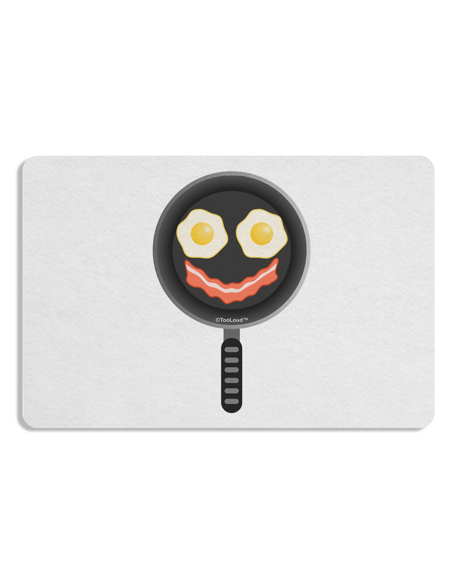 Eggs and Bacon Smiley Face Placemat by TooLoud Set of 4 Placemats-Placemat-TooLoud-White-Davson Sales