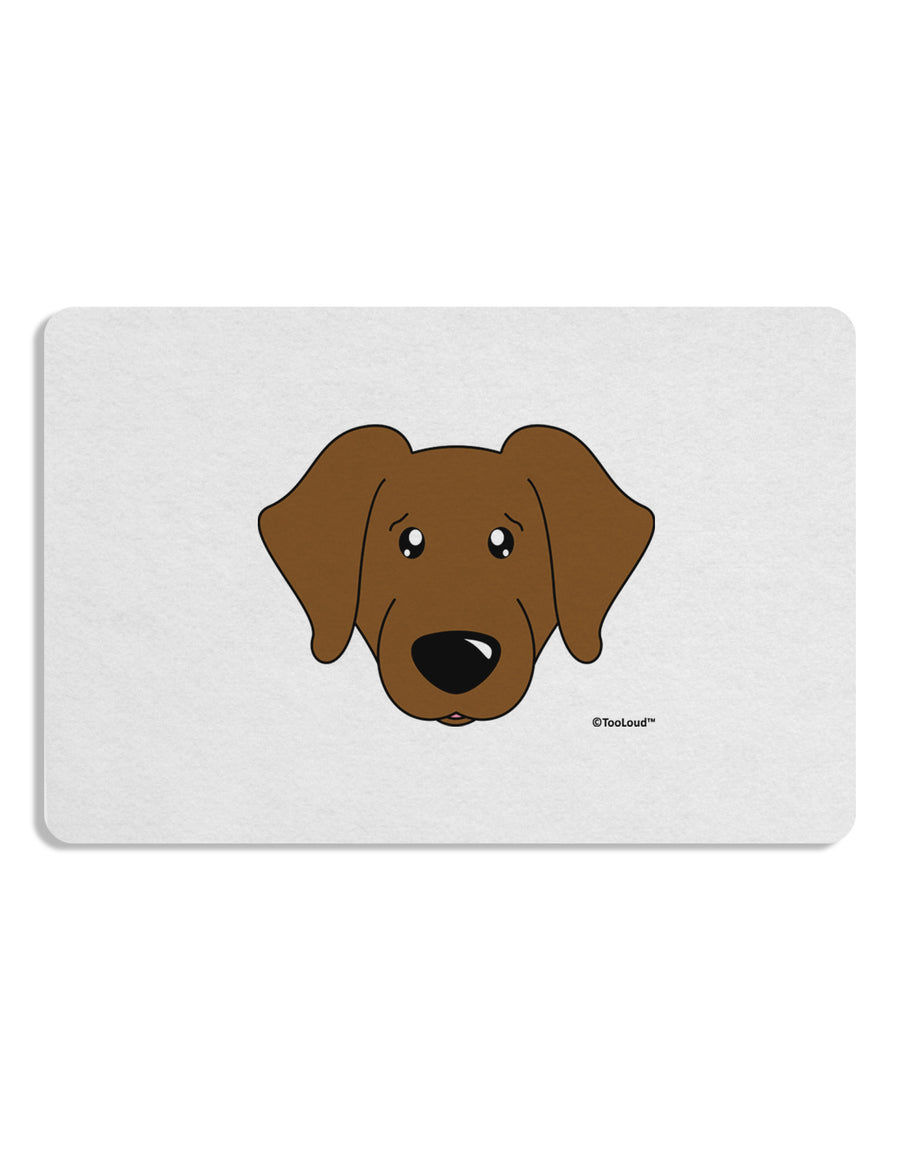 Cute Chocolate Labrador Retriever Dog Placemat by TooLoud Set of 4 Placemats-Placemat-TooLoud-White-Davson Sales