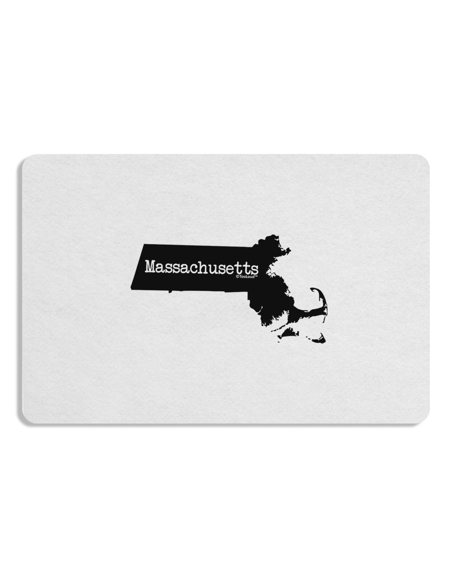 Massachusetts - United States Shape Placemat Set of 4 Placemats-Placemat-TooLoud-White-Davson Sales