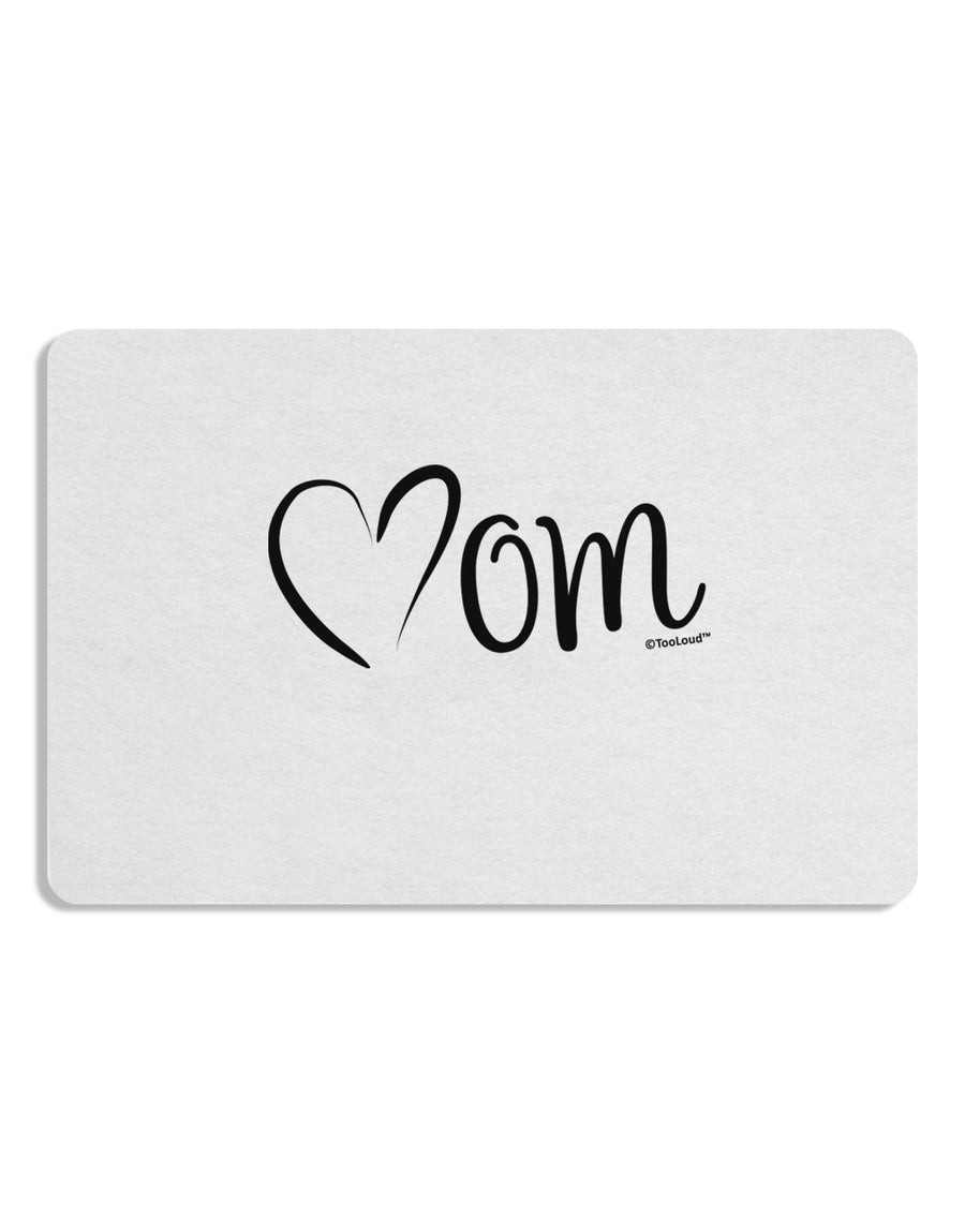 Mom with Brushed Heart Design Placemat by TooLoud Set of 4 Placemats-Placemat-TooLoud-White-Davson Sales