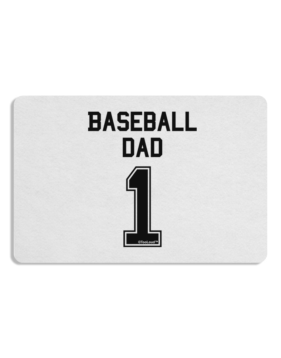 Baseball Dad Jersey Placemat by TooLoud Set of 4 Placemats-Placemat-TooLoud-White-Davson Sales