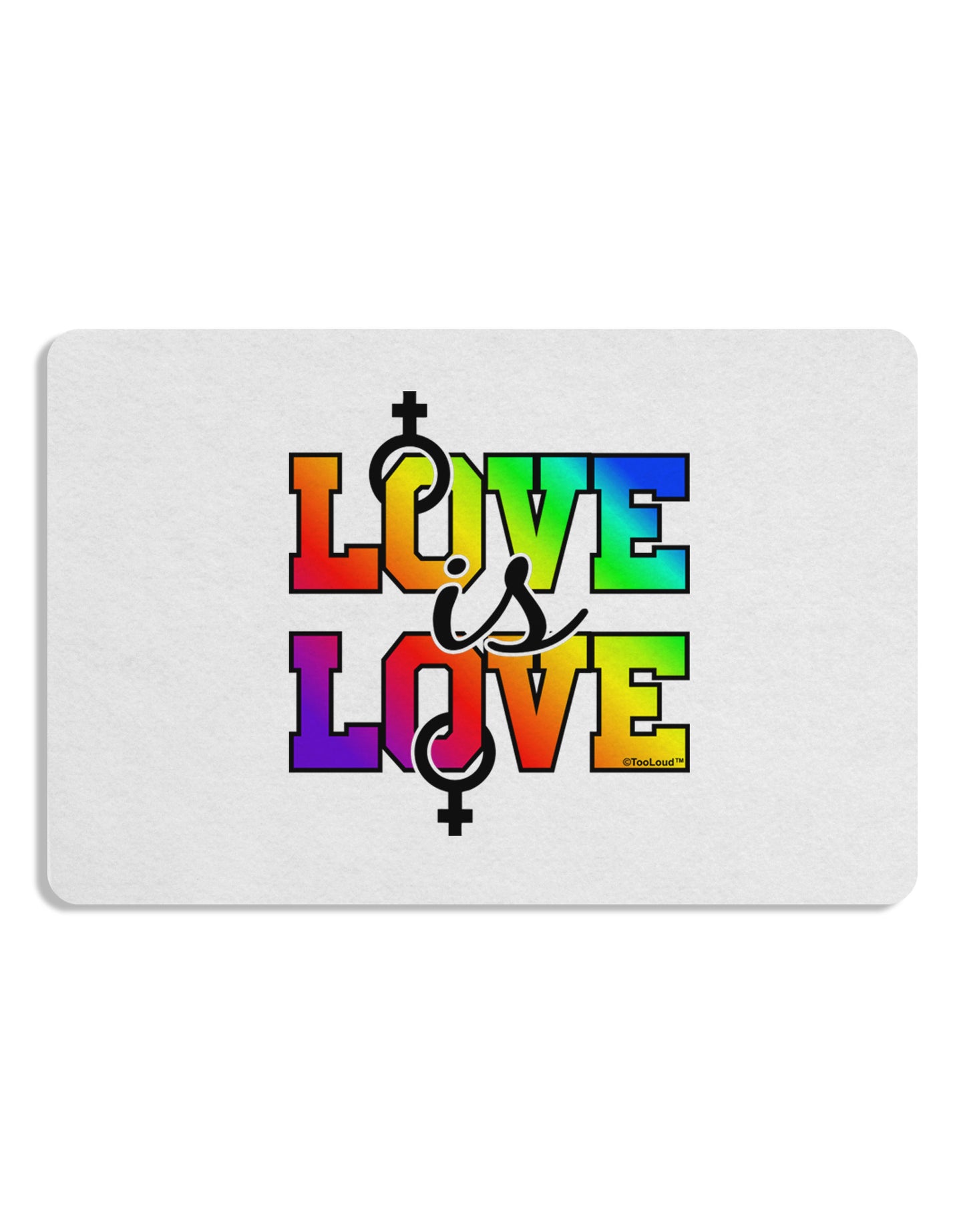 Love Is Love Lesbian Pride Placemat Set of 4 Placemats-Placemat-TooLoud-White-Davson Sales