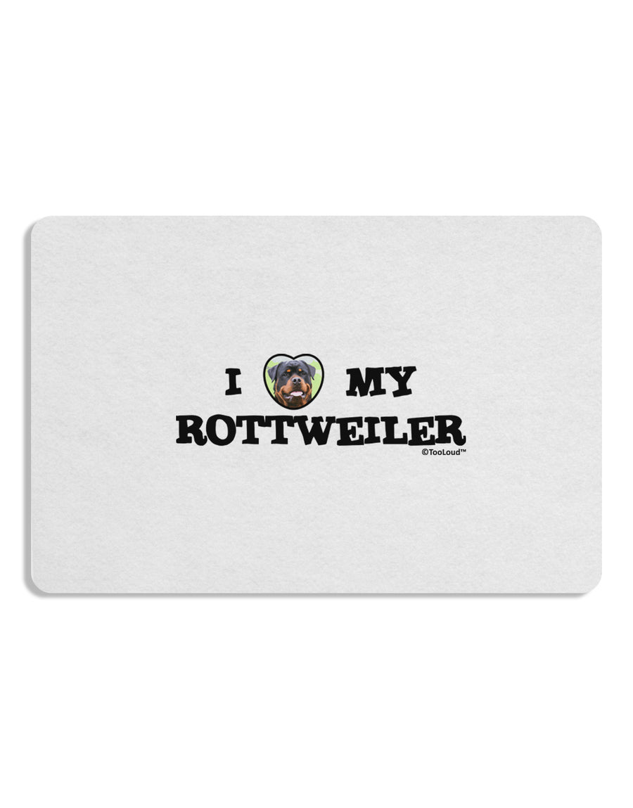 I Heart My Rottweiler Placemat by TooLoud Set of 4 Placemats-Placemat-TooLoud-White-Davson Sales