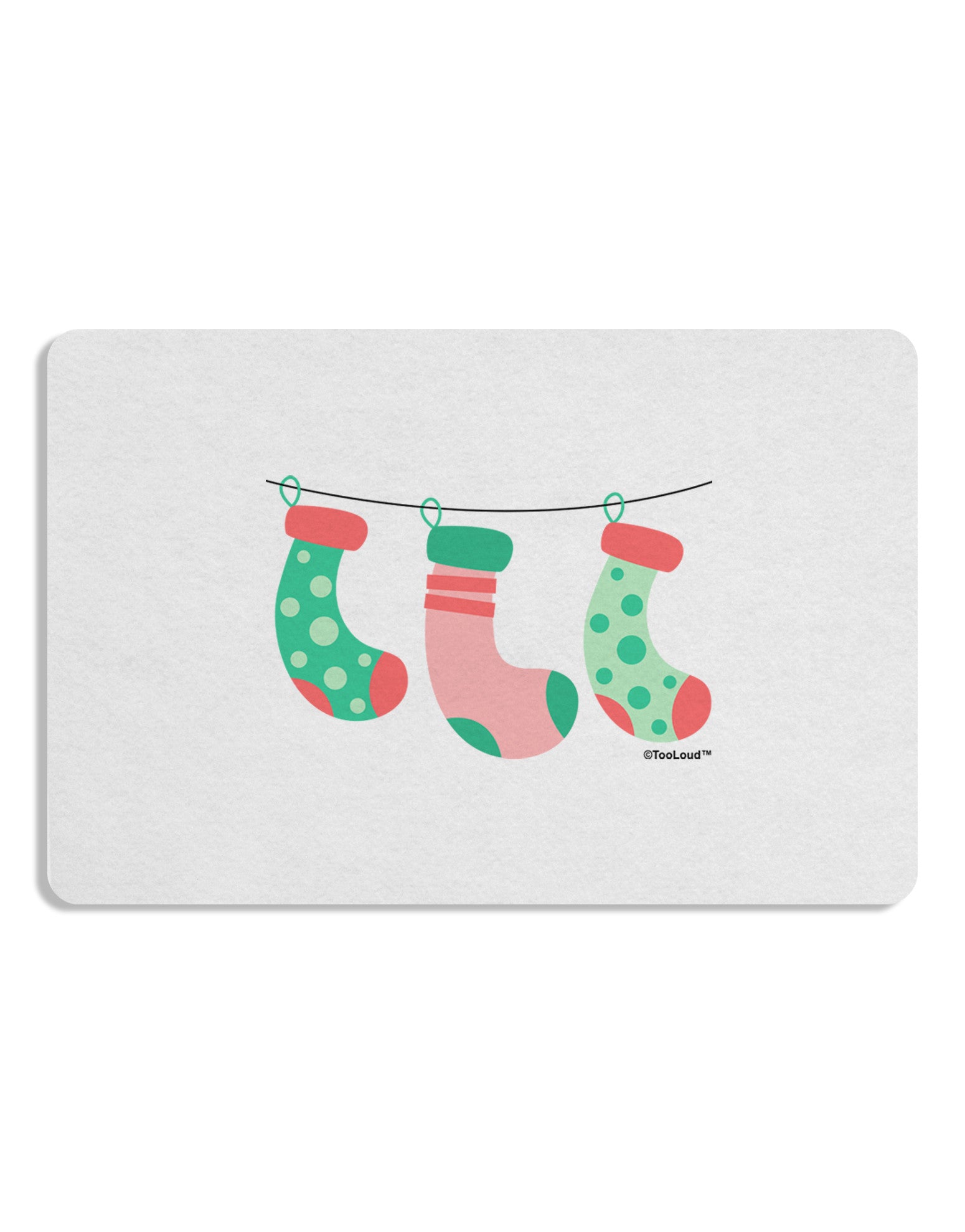 Cute Hanging Christmas Stockings 12 x 18 Placemat by TooLoud Set of 4 Placemats-Placemat-TooLoud-White-Davson Sales