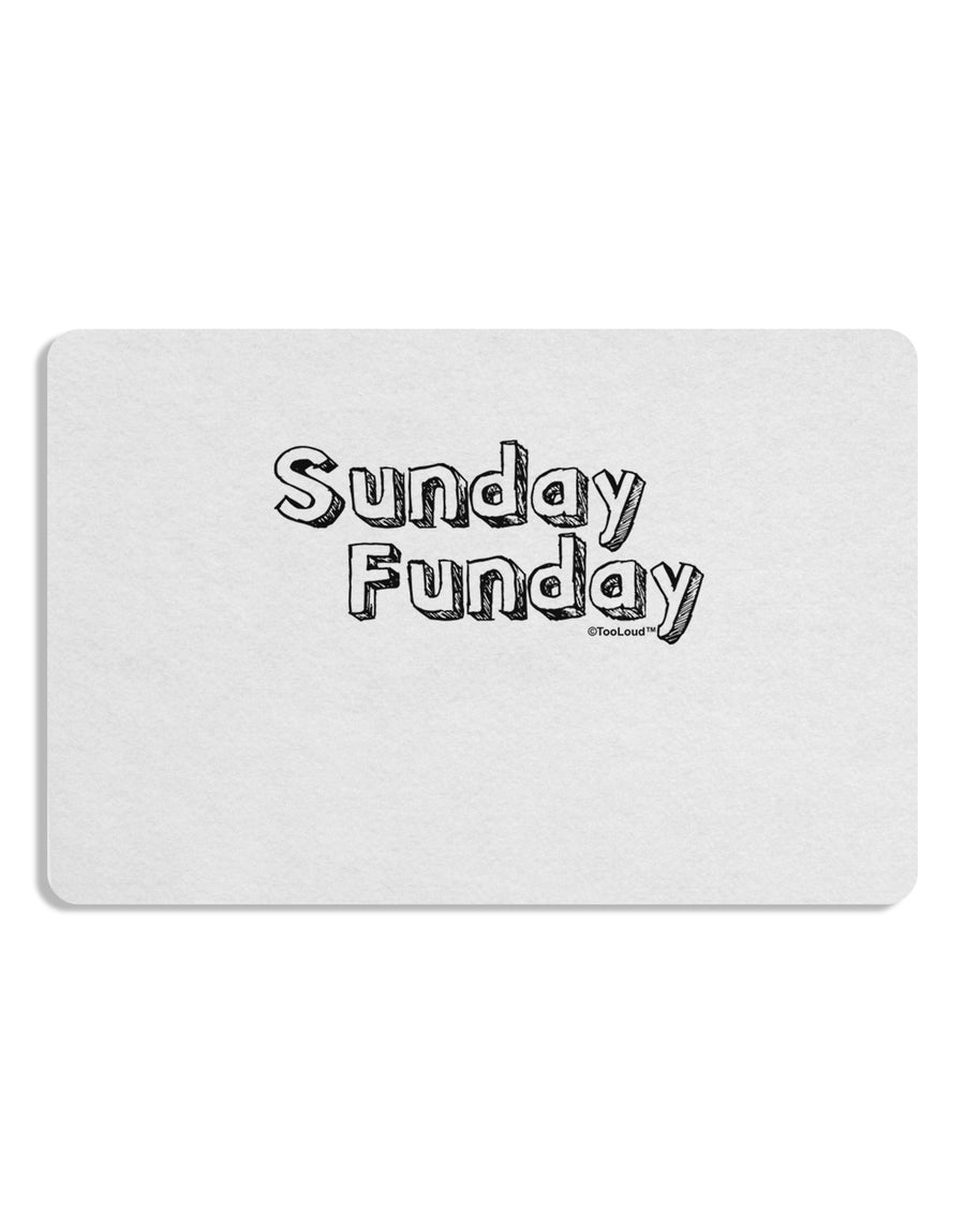 Sunday Funday Text Design Placemat by TooLoud Set of 4 Placemats-Placemat-TooLoud-White-Davson Sales