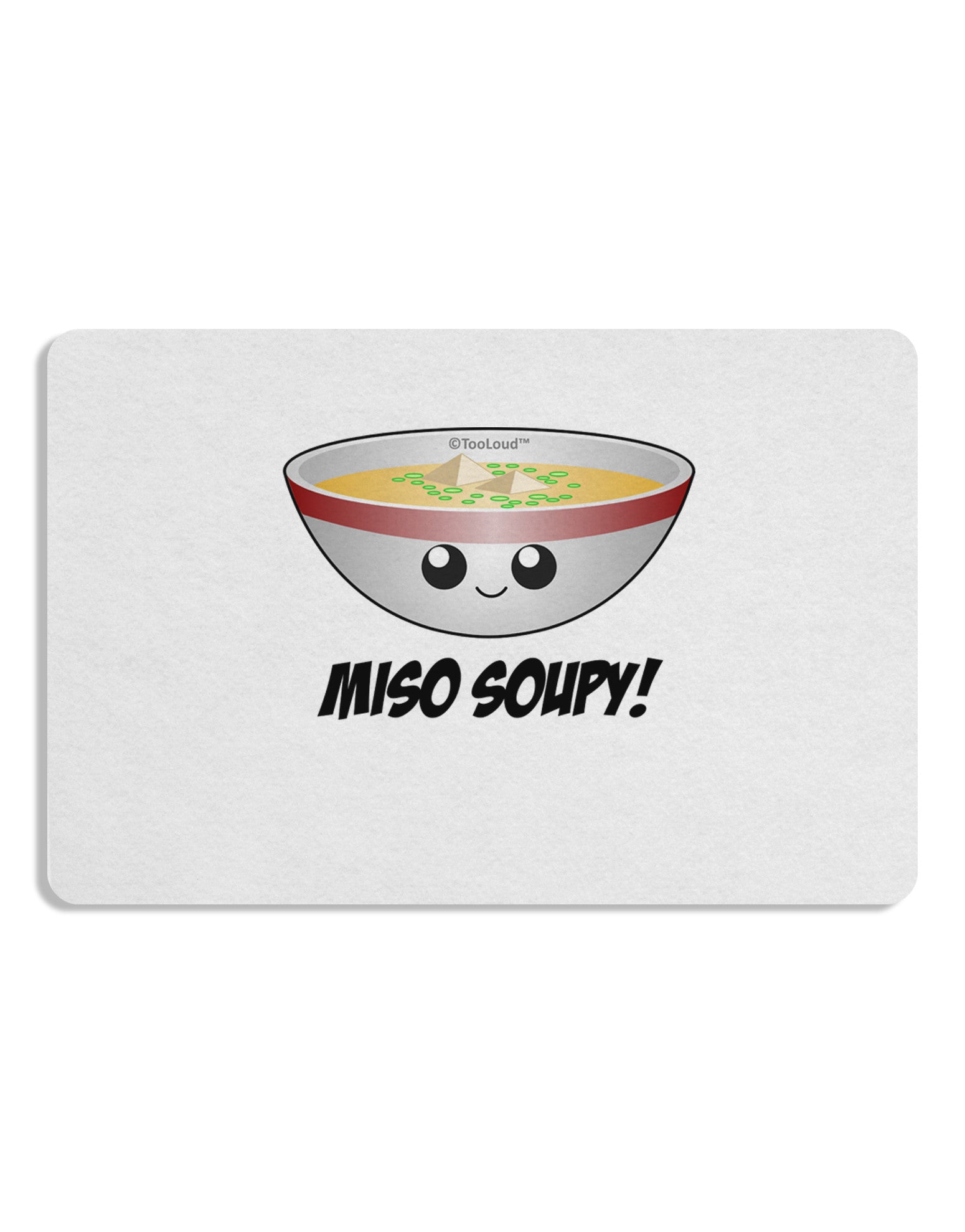 Miso Soupy - Cute Miso Soup Bowl Placemat by TooLoud Set of 4 Placemats-Placemat-TooLoud-White-Davson Sales