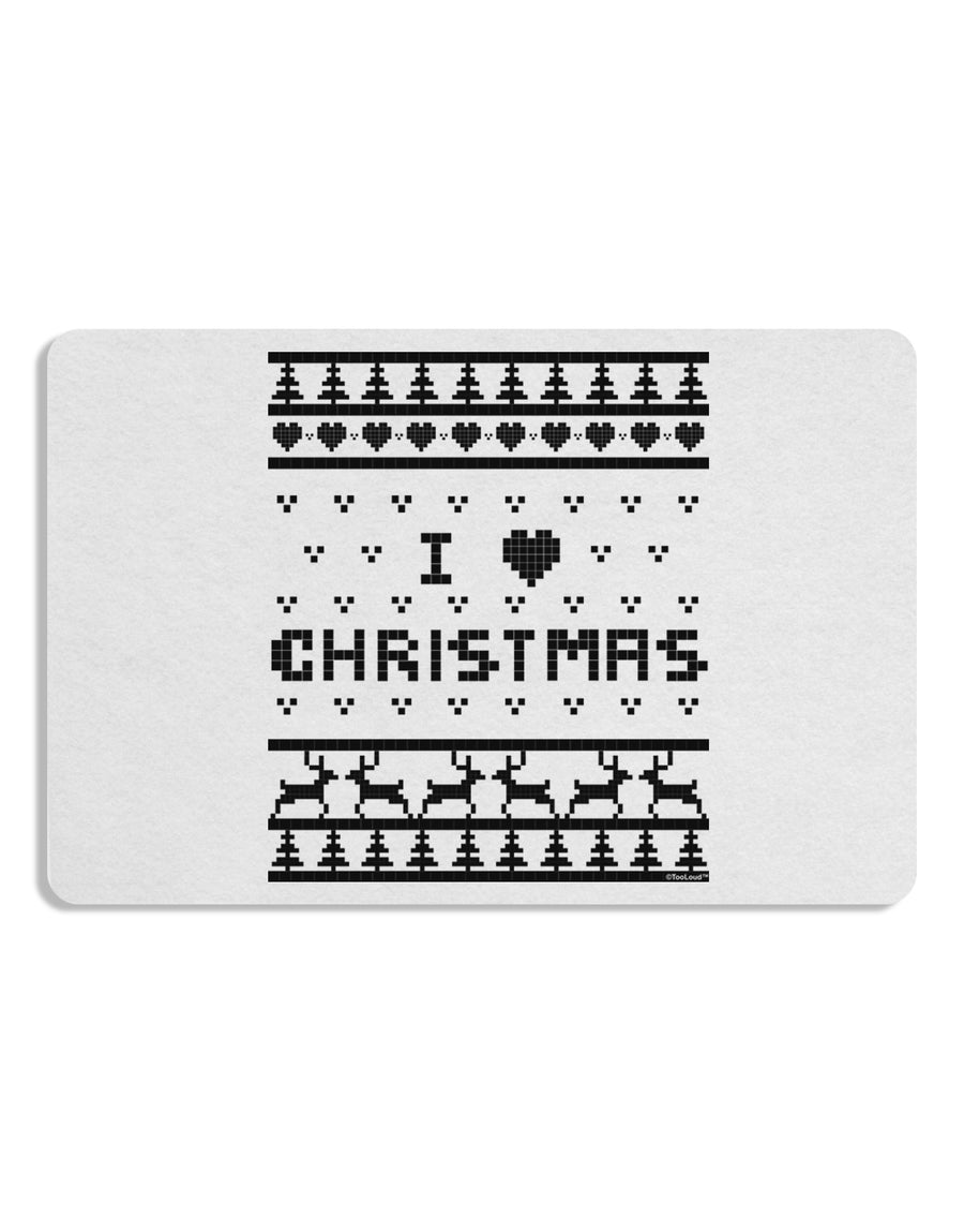 I Heart Christmas Ugly Christmas Sweater 12 x 18 Placemat Set of 4 Placemats-Placemat-TooLoud-White-Davson Sales