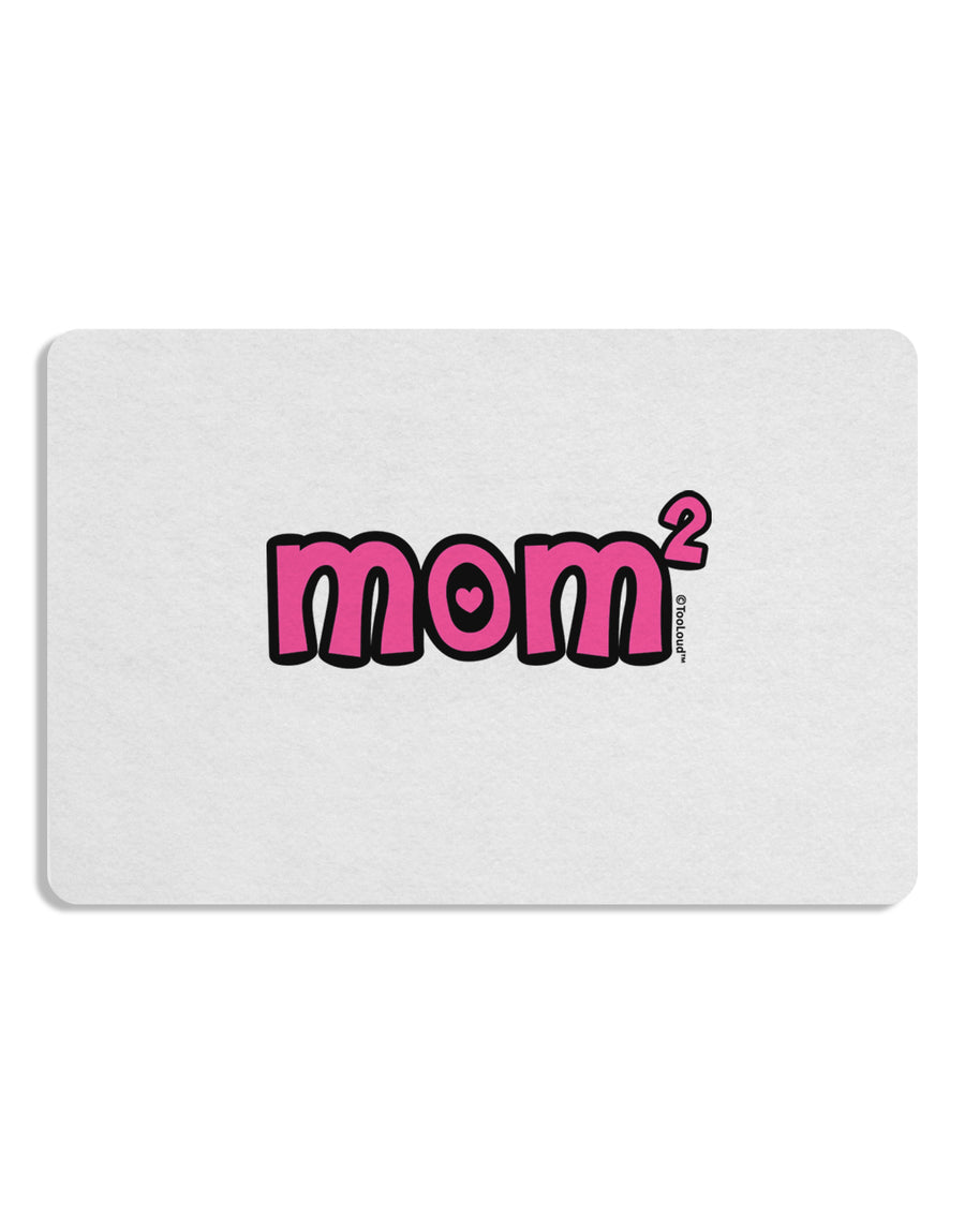 Mom Squared - Cute Mom of Two Design Placemat by TooLoud Set of 4 Placemats-Placemat-TooLoud-White-Davson Sales