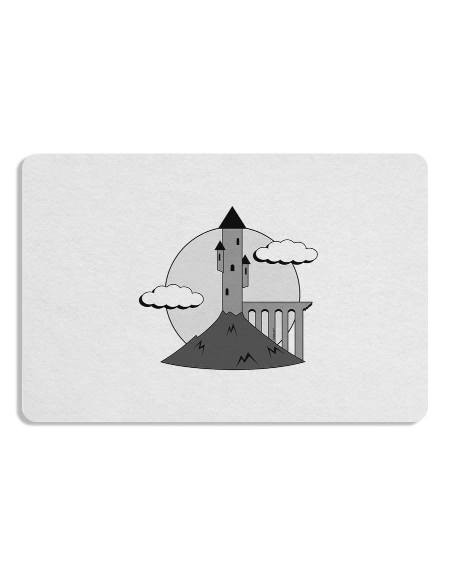 Moonlit Wizard Tower - Grayscale 12 x 18 Placemat Set of 4 Placemats-Placemat-TooLoud-White-Davson Sales