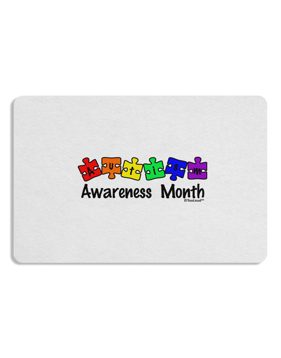 Autism Awareness Month - Colorful Puzzle Pieces Placemat by TooLoud Set of 4 Placemats-Placemat-TooLoud-White-Davson Sales