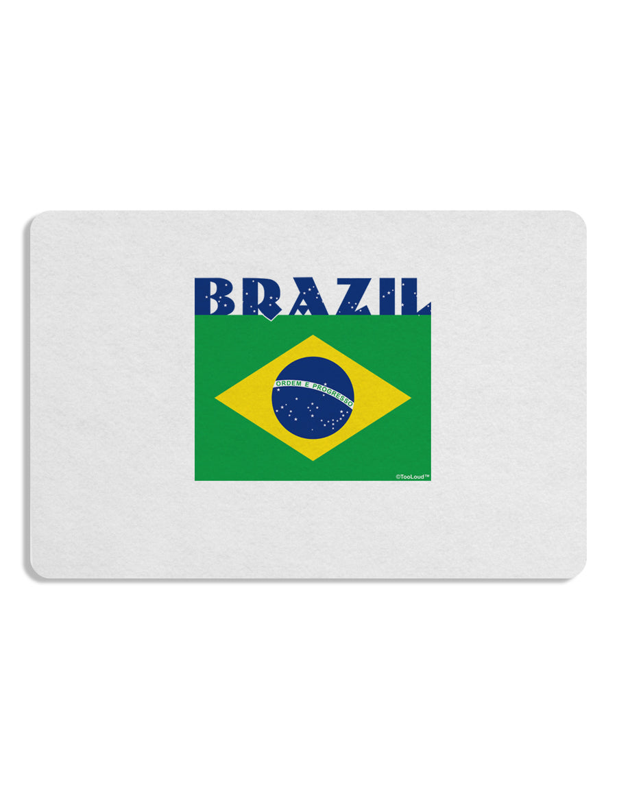 Brazil Flag Placemat Set of 4 Placemats-Placemat-TooLoud-White-Davson Sales