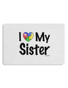 I Heart My Sister - Autism Awareness Placemat by TooLoud Set of 4 Placemats-Placemat-TooLoud-White-Davson Sales