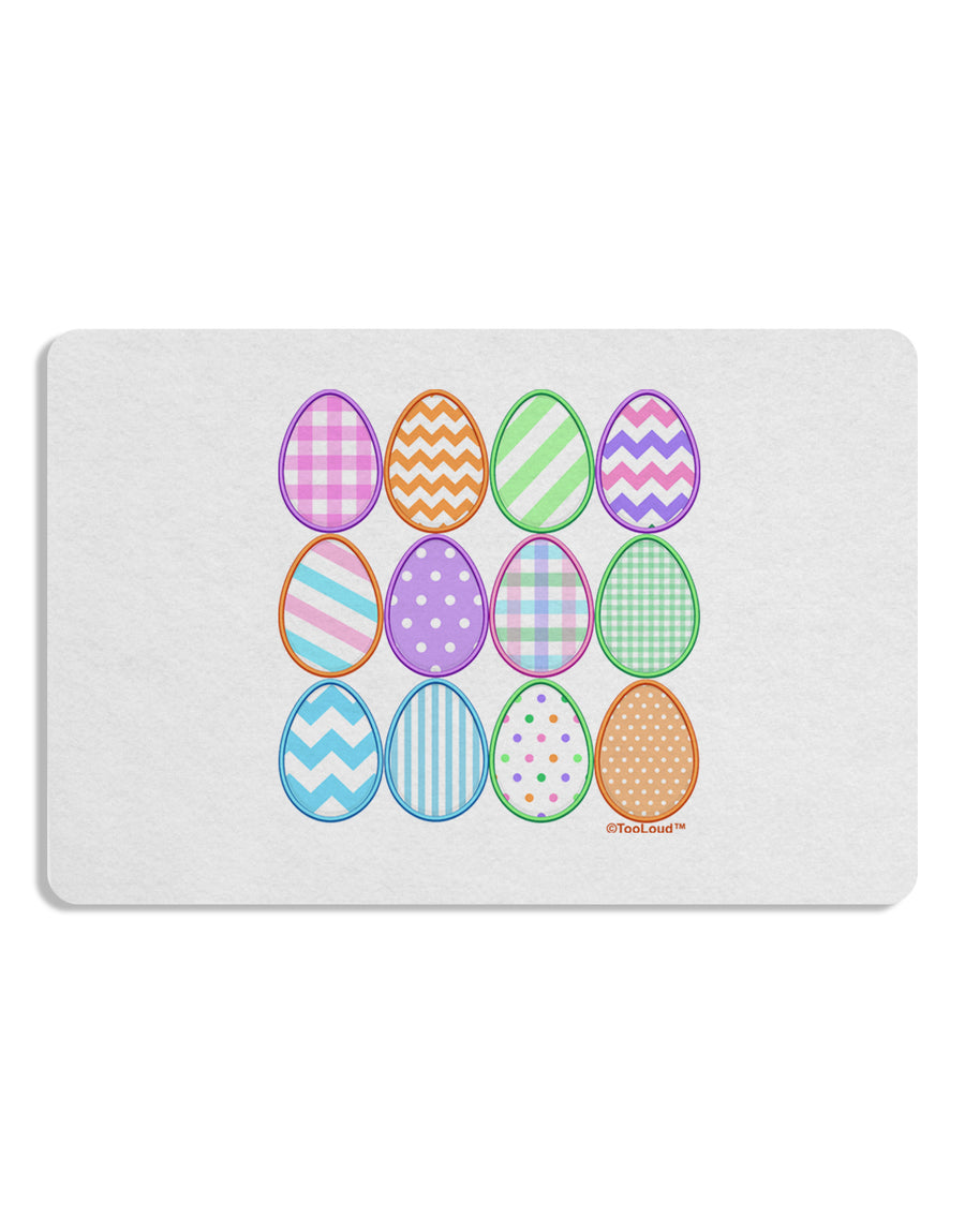 Cute Faux Applique Easter Eggs Placemat Set of 4 Placemats-Placemat-TooLoud-White-Davson Sales