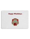 Happy Wholidays Winter Owl With Earmuffs 12 x 18 Placemat Set of 4 Placemats-Placemat-TooLoud-White-Davson Sales